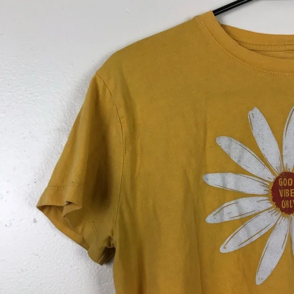 Fifth Sun “Good Vibes Only” Sunflower Graphic T-Shirt - Picture 2 of 5